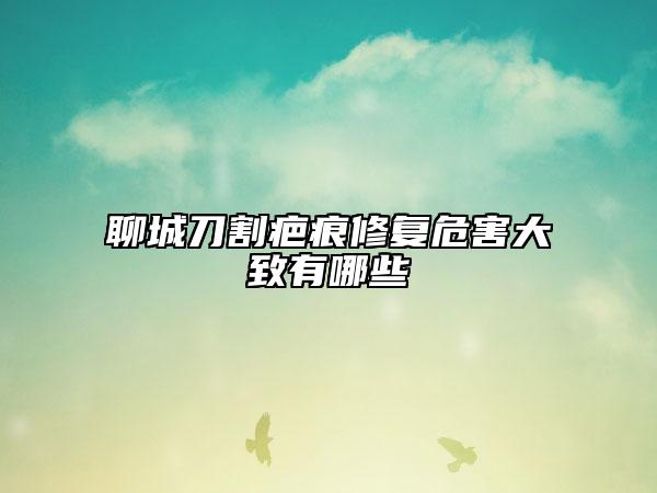聊城刀割疤痕修復(fù)危害大致有哪些