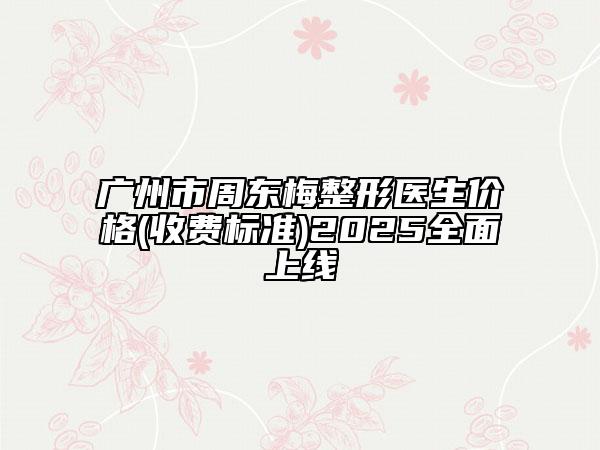 廣州市周東梅整形醫(yī)生價(jià)格(收費(fèi)標(biāo)準(zhǔn))2025全面上線