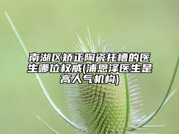 南湖區(qū)矯正陶瓷托槽的醫(yī)生哪位權威(浦恩澤醫(yī)生是高人氣機構)