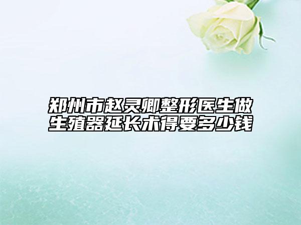 鄭州市趙靈卿整形醫(yī)生做生殖器延長術(shù)得要多少錢