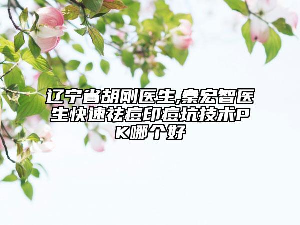 遼寧省胡剛醫(yī)生,秦宏智醫(yī)生快速祛痘印痘坑技術(shù)PK哪個好