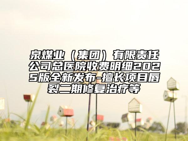 泉煤業(yè)(集團)有限責(zé)任公司總醫(yī)院收費明細2025版全新發(fā)布-擅長項目唇裂二期修復(fù)治療等