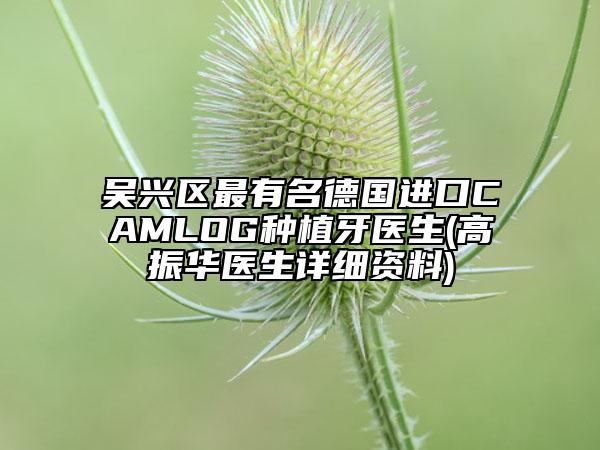 吳興區(qū)最有名德國進口CAMLOG種植牙醫(yī)生(高振華醫(yī)生詳細資料)