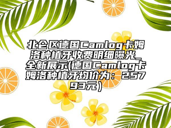 北侖區(qū)德國(guó)Camlog卡姆洛種植牙收費(fèi)明細(xì)曝光_全新展示(德國(guó)Camlog卡姆洛種植牙均價(jià)為:25793元)