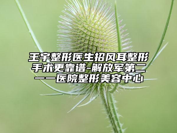王宇整形醫(yī)生招風(fēng)耳整形手術(shù)更靠譜-解放軍第二一一醫(yī)院整形美容中心