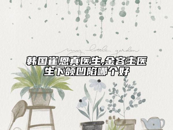 韓國崔恩真醫(yī)生,金容主醫(yī)生下頜凹陷哪個好