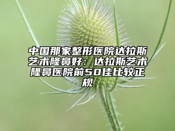 中國那家整形醫(yī)院達拉斯藝術(shù)隆鼻好:達拉斯藝術(shù)隆鼻醫(yī)院前50佳比較正規(guī)
