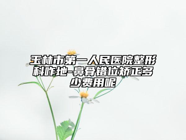 玉林市第一人民醫(yī)院整形科咋地-鼻骨錯位矯正多少費(fèi)用呢