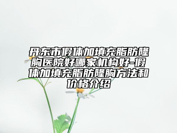 丹東市假體加填充脂肪隆胸醫(yī)院好哪家機構(gòu)好-假體加填充脂肪隆胸方法和價格介紹