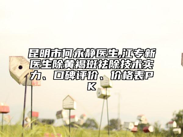 昆明市何永靜醫(yī)生,江專新醫(yī)生除黃褐斑祛除技術(shù)實(shí)力、口碑評(píng)價(jià)、價(jià)格表PK