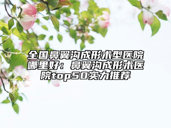 全國鼻翼溝成形術型醫(yī)院哪里好：鼻翼溝成形術醫(yī)院top50實力推薦